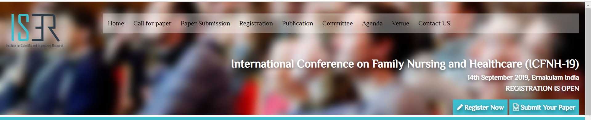 International Conference on Family Nursing and Healthcare	(ICFNH-19), Ernakulam, Kerala, India