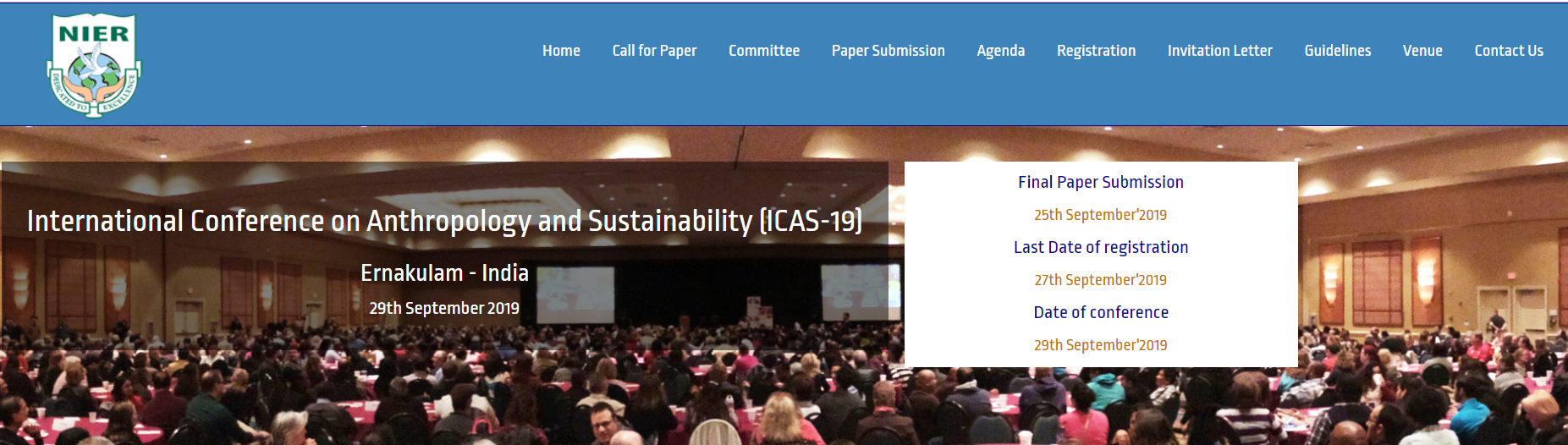 International Conference on Anthropology and Sustainability (ICAS-19), Ernakulam, Kerala, India