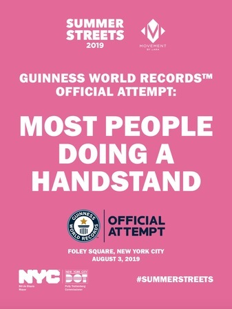 GUINNESS WORLD RECORDS™: Most People Doing A Handstand!!!, New York, United States