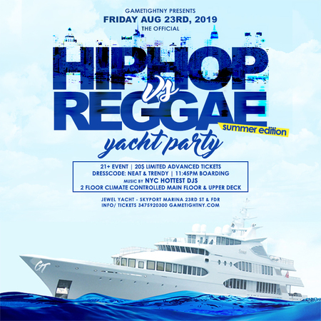 New York City Hip Hop vs. Reggae Summer Yacht Party at Skyport Marina, New York, United States