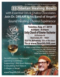 33 Tibetan Healing Bowls, Essential Oils & Chocolate in rochester, NY