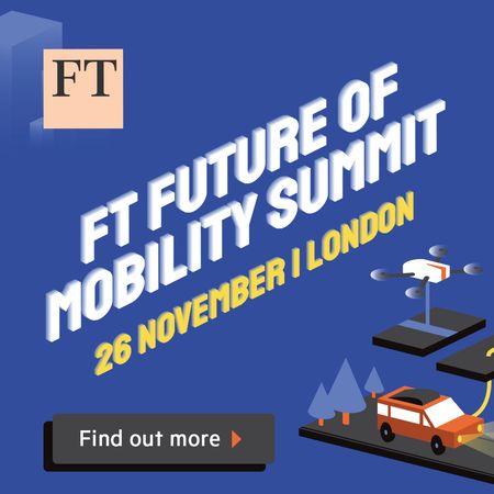 Financial Times Future of Mobility Summit 2019, London, England, United Kingdom