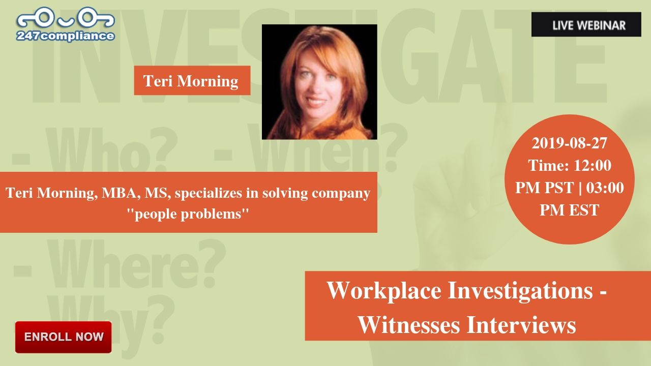 Workplace Investigations - Witnesses Interviews, Newark, Delaware, United States