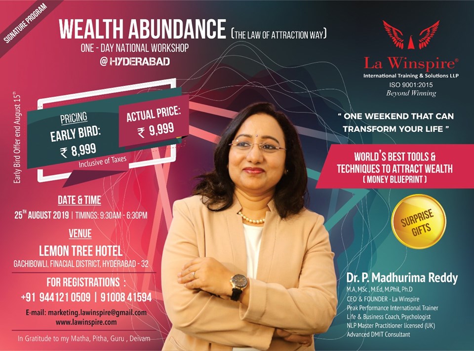 One day national workshop of Wealth Abundance, Hyderabad, Telangana, India