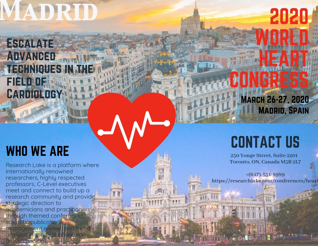 2020 World Heart Congress, Madrid, Comunidad de Madrid, Spain
