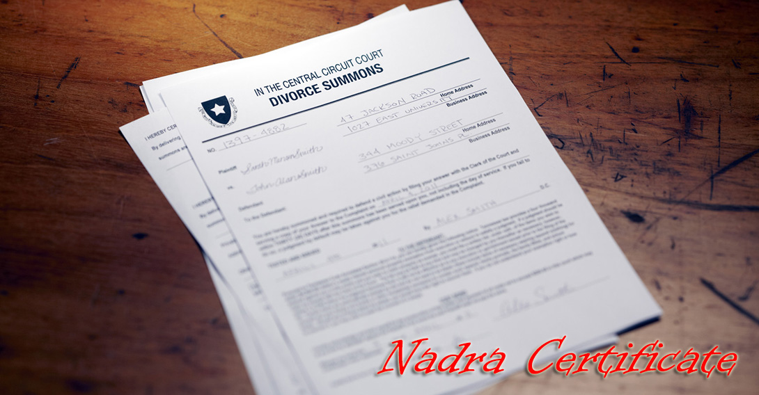 Nadra Divorce certificate in Pakistan, Lahore, Punjab, Pakistan