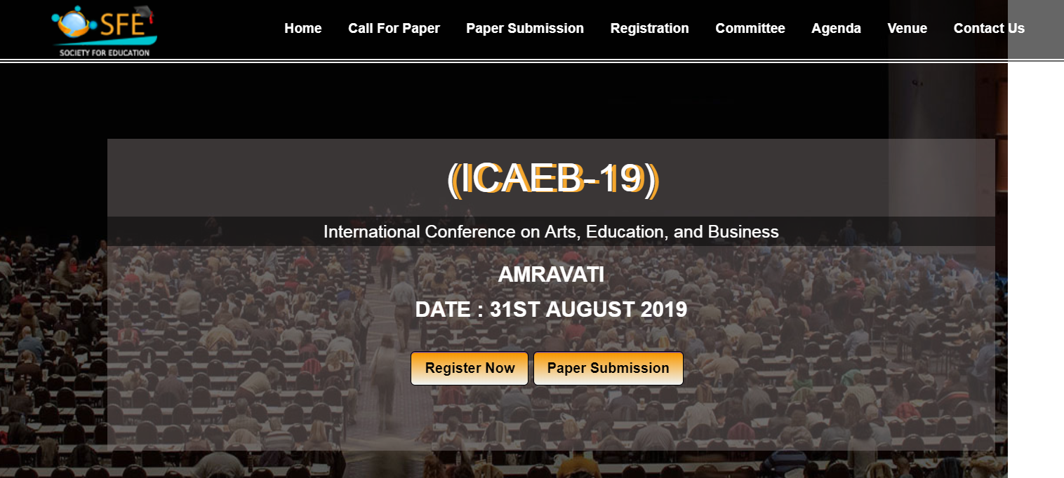 International Conference on Arts, Education, and Business  (ICAEB-19), Amravati, Maharashtra, India