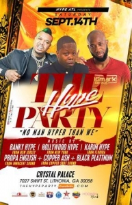 The Hype Party @ Crystal Palace | Sept 14th