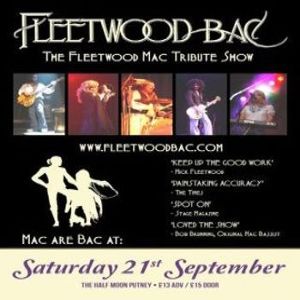 Fleetwood Bac: Fleetwood Mac Tribute Band Live at Half Moon London 21 Sept, London, United Kingdom