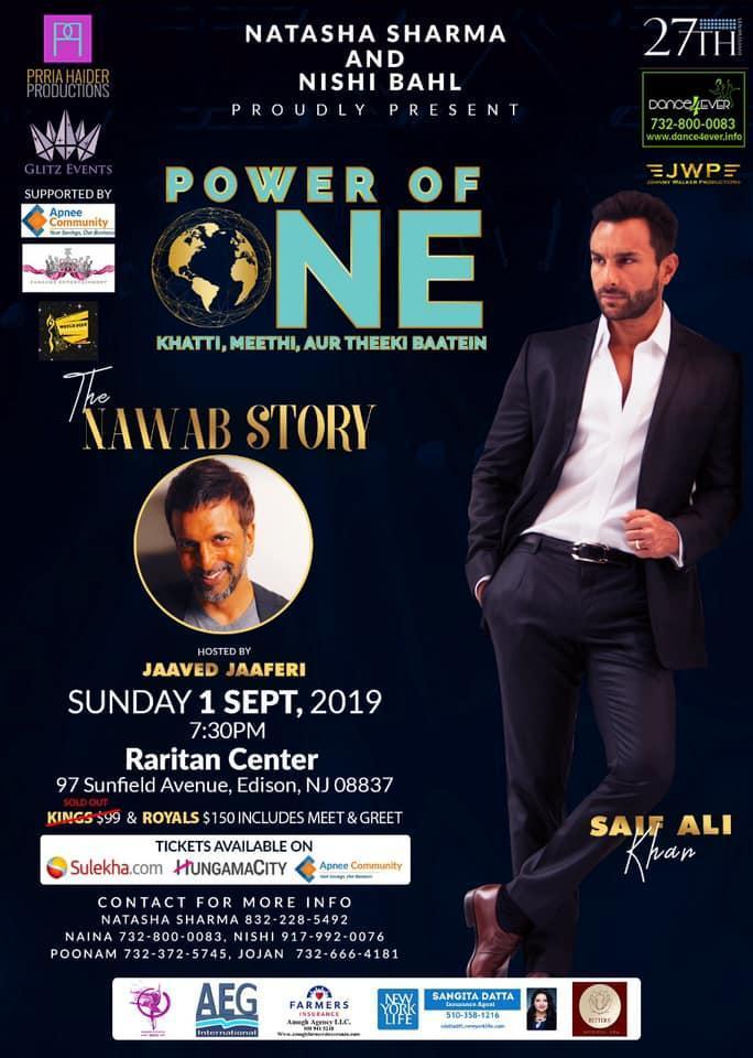 Power Of One - The Nawab Story by Saif Ali Khan, Edison, New Jersey, United States