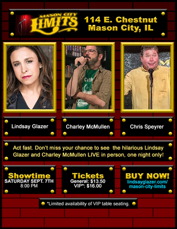 Lindsay Glazer at Mason City Limits Comedy Club, Mason City, United States