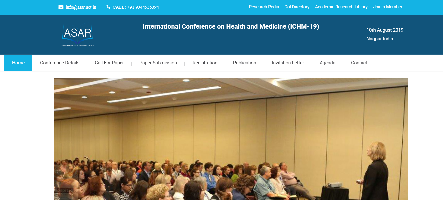 International Conference on Health and Medicine (ICHM-19), Nagpur, Maharashtra, India