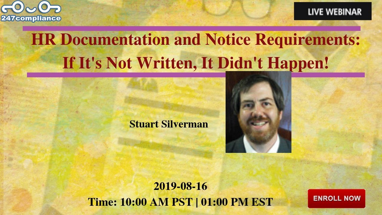 HR Documentation and Notice Requirements: If It's Not Written, It Didn't Happen!, Newark, Delaware, United States