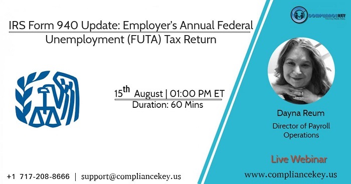 IRS Form 940 Update: Employer's Annual Federal Unemployment (FUTA) Tax Return, Middletown, Delaware, United States