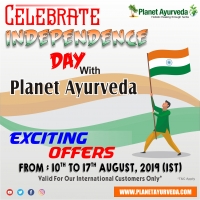 Exciting offers for Independence Day By Planet Ayurveda  - 10th to 17th August 2019