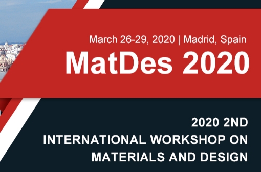 2020 2nd International Workshop on Materials and Design (MatDes 2020), Madrid, Comunidad de Madrid, Spain