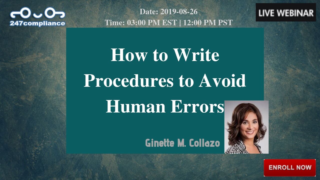 How to Write Procedures to Avoid Human Errors, Newark, Delaware, United States