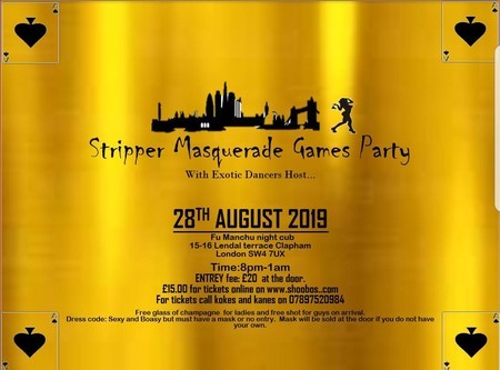 Stripper Masquerade Games Party, London, United Kingdom