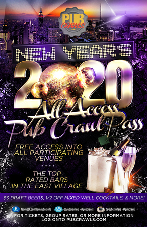 New York City New Year's Eve All Access Pub Crawl Pass - NYE 2020, New York, United States
