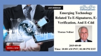 Emerging Technology Related To E-Signatures, E-Verification, And E-Cdd