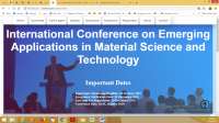 Scopus-Indexed AIP International Conference on Emerging Applications in Material Science and Technology