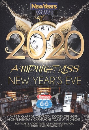 "A Midnight Kiss" New Year's Eve Party at Roadhouse 66 Wrigleyville Chicago, Chicago, Illinois, United States