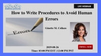 How to Write Procedures to  Avoid Human Errors