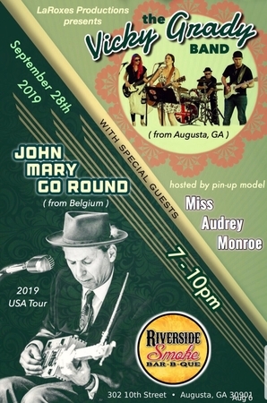Belgium Blues, John Mary Go Round and the Vicky Grady Band to perform, Augusta, United States