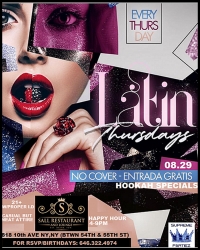 Grand open of latin thursdays afterwork party at sall restaurant and lounge aug 29th