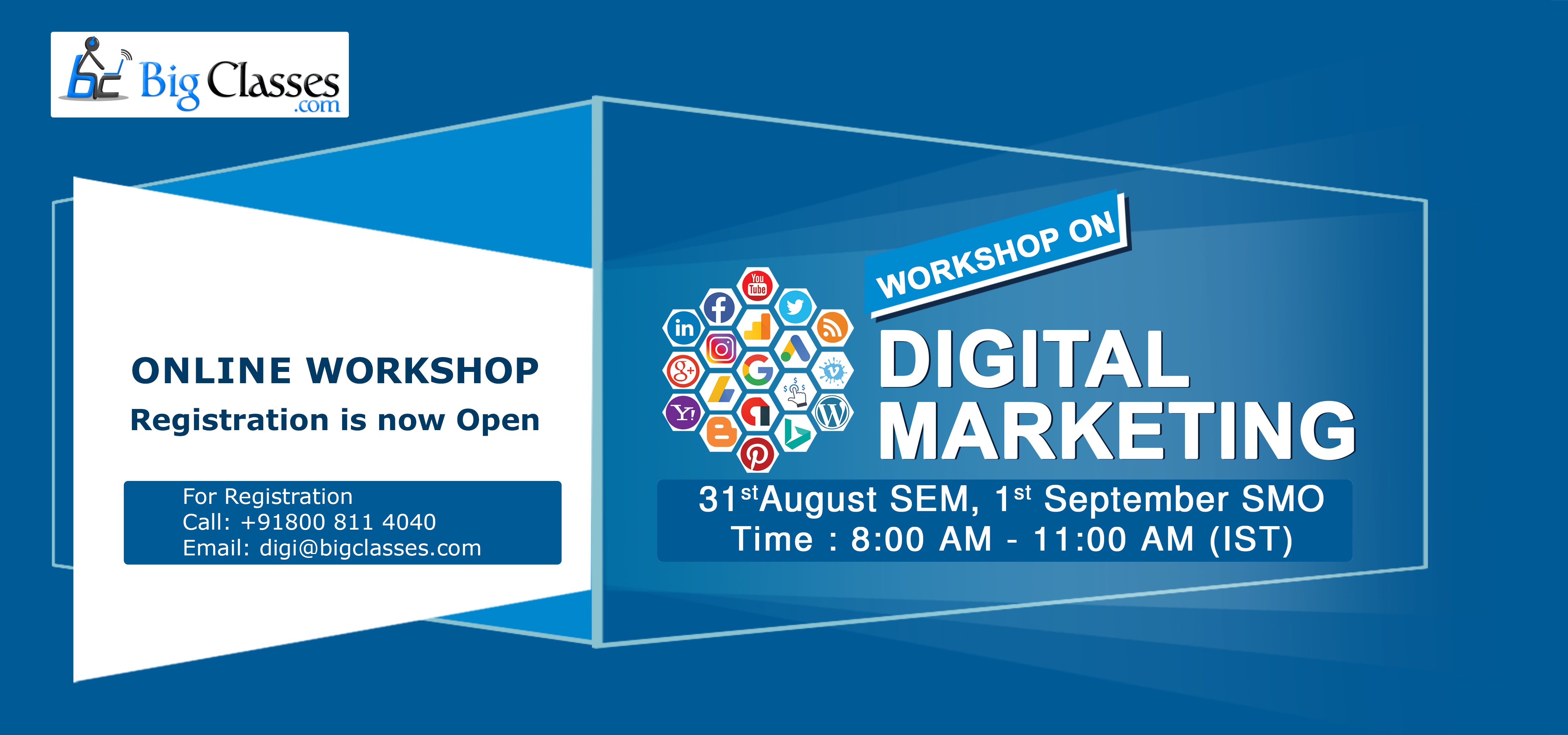 Google Ads & Social Media Workshop on 31st Aug & 1st Sep, Hyderabad, Telangana, India