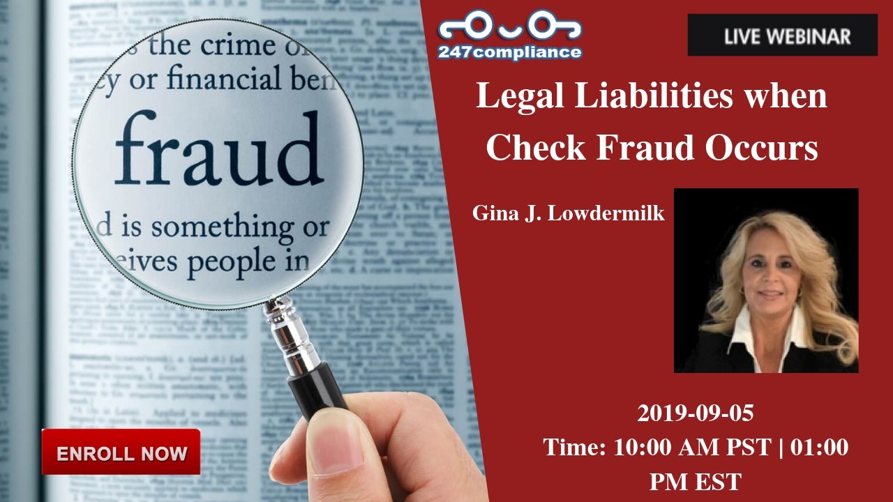Legal Liabilities when Check Fraud Occurs, Newark, Delaware, United States