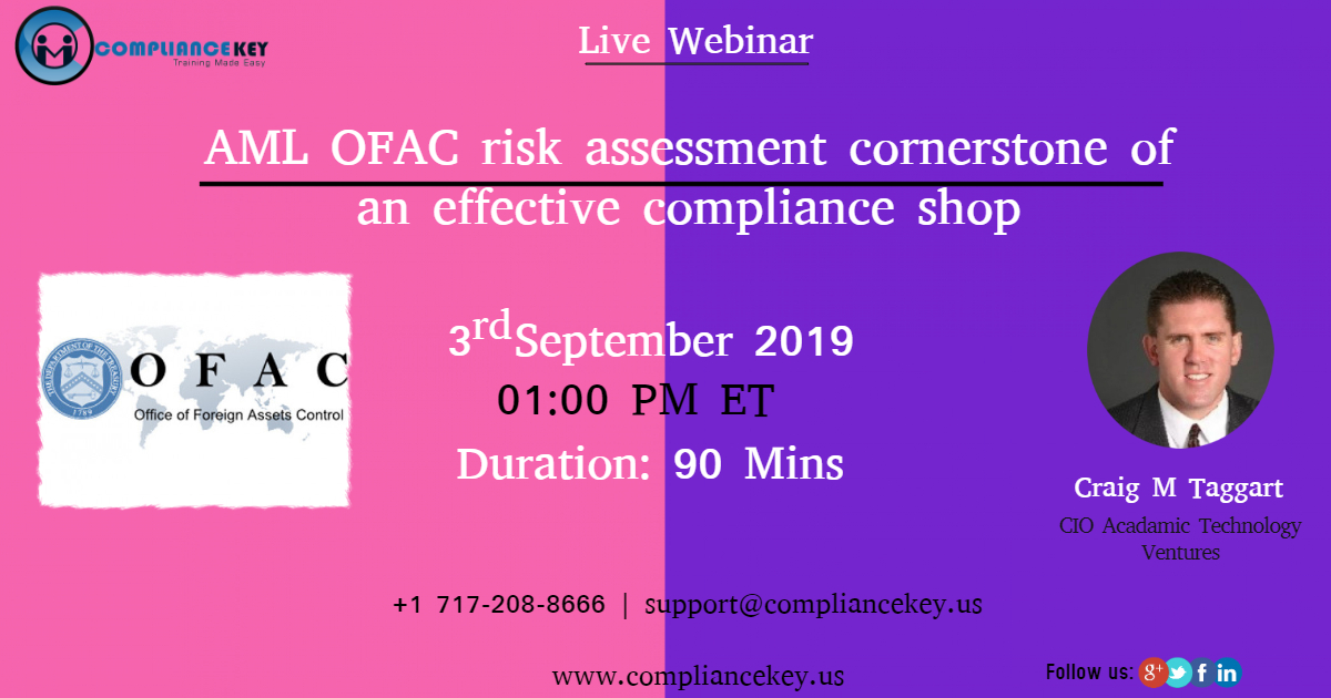 AML OFAC risk assessment cornerstone of an effective compliance shop, Middletown,,Delaware,United States
