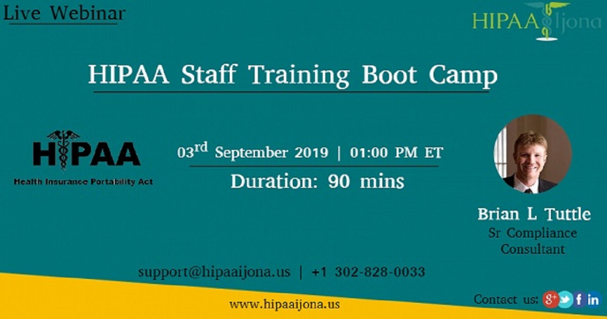 HIPAA Staff Training Boot Camp, Middletown, Delaware, United States