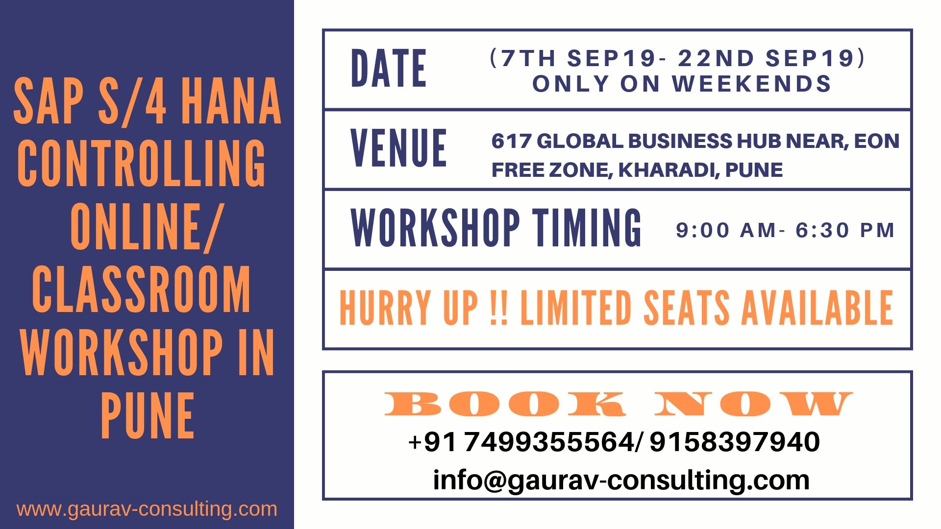 SAP S/4 HANA Controlling Certification Online/ Classroom Workshop in Pune, Pune, Maharashtra, India
