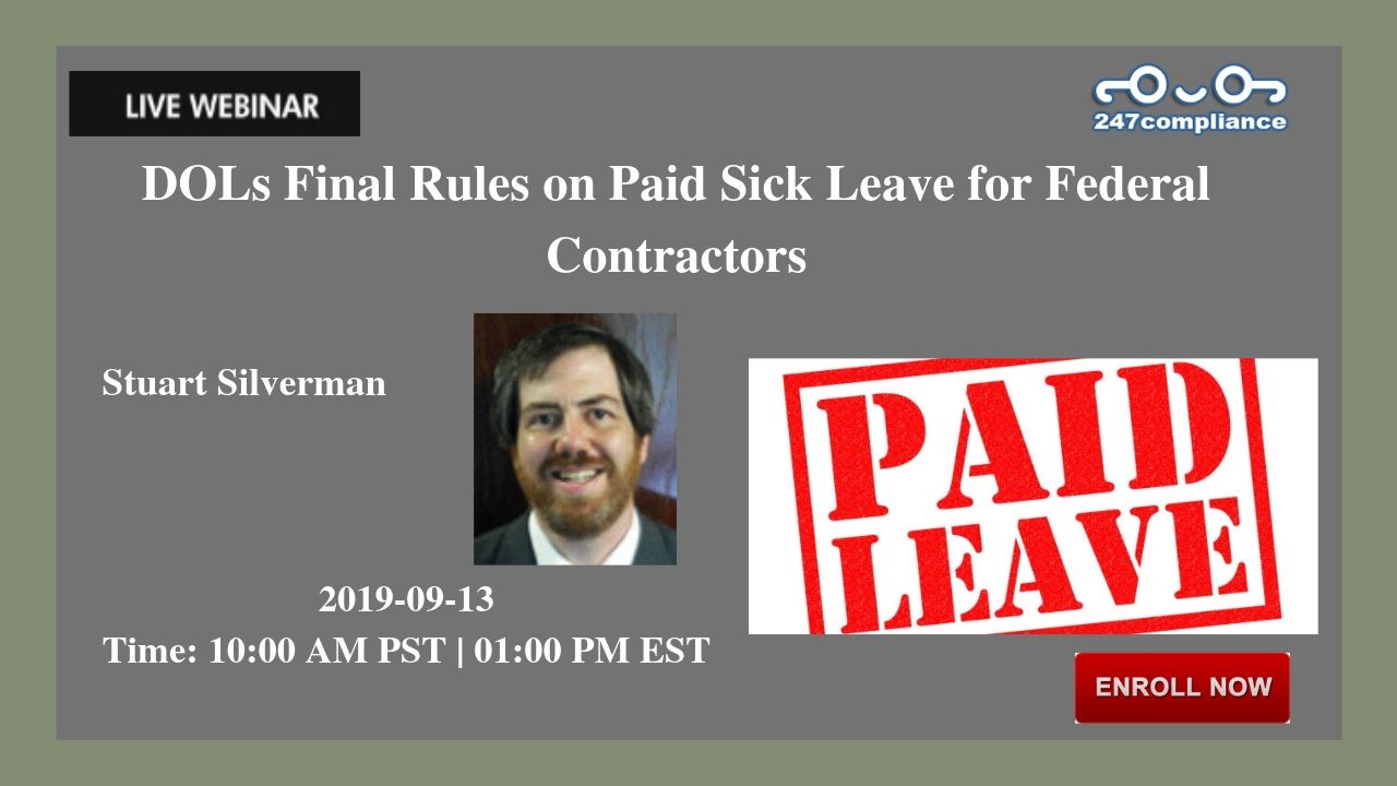 DOLs Final Rules on Paid Sick Leave for Federal Contractors, Newark, Delaware, United States