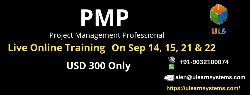 PMP Live online Certification Training Course | PMP Training | Ulearn Systems, Dammam, Riyadh, Saudi Arabia