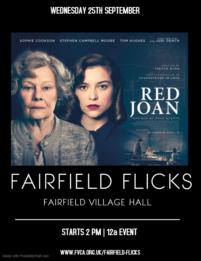 Fairfield Flicks present Red Joan, Bromsgrove, Worcestershire, United Kingdom