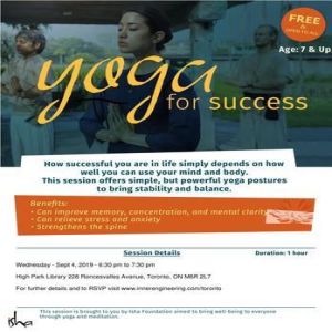 Yoga for Success - a Free Isha Yoga Session on Sep 4, 2019 in Toronto, Toronto, Canada
