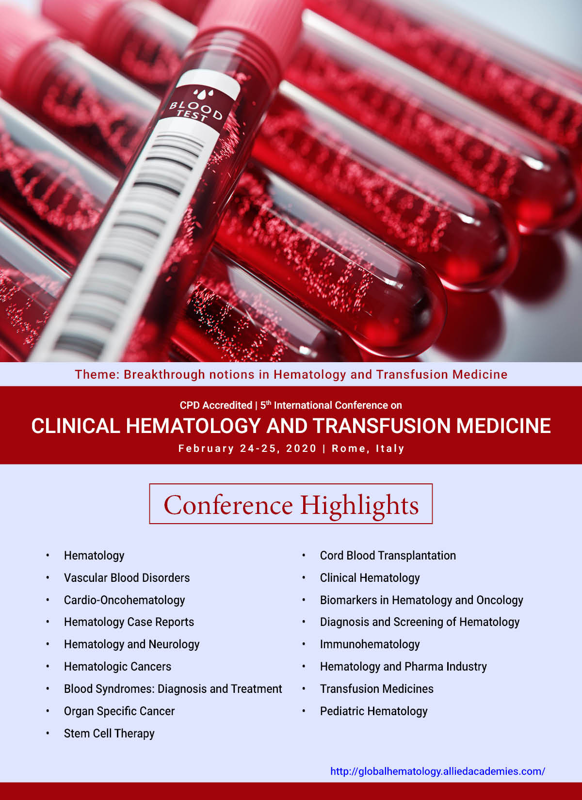 5th International Conference on Clinical Hematology and Transfusion Medicine, Rome, Italy, Romania