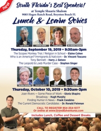 September and October Lecture Series