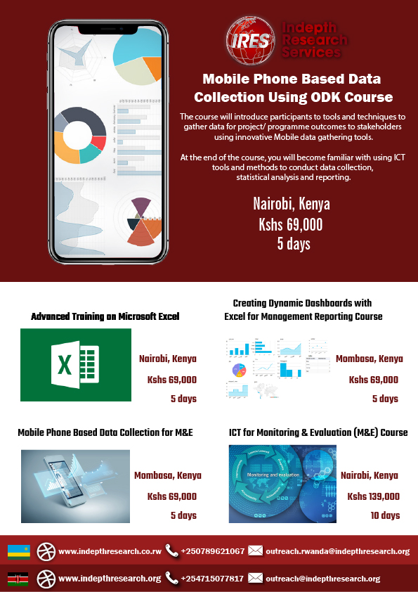 Be part of our mobile based data collection using ODK training couse| Register Now, Nairobi, Kenya