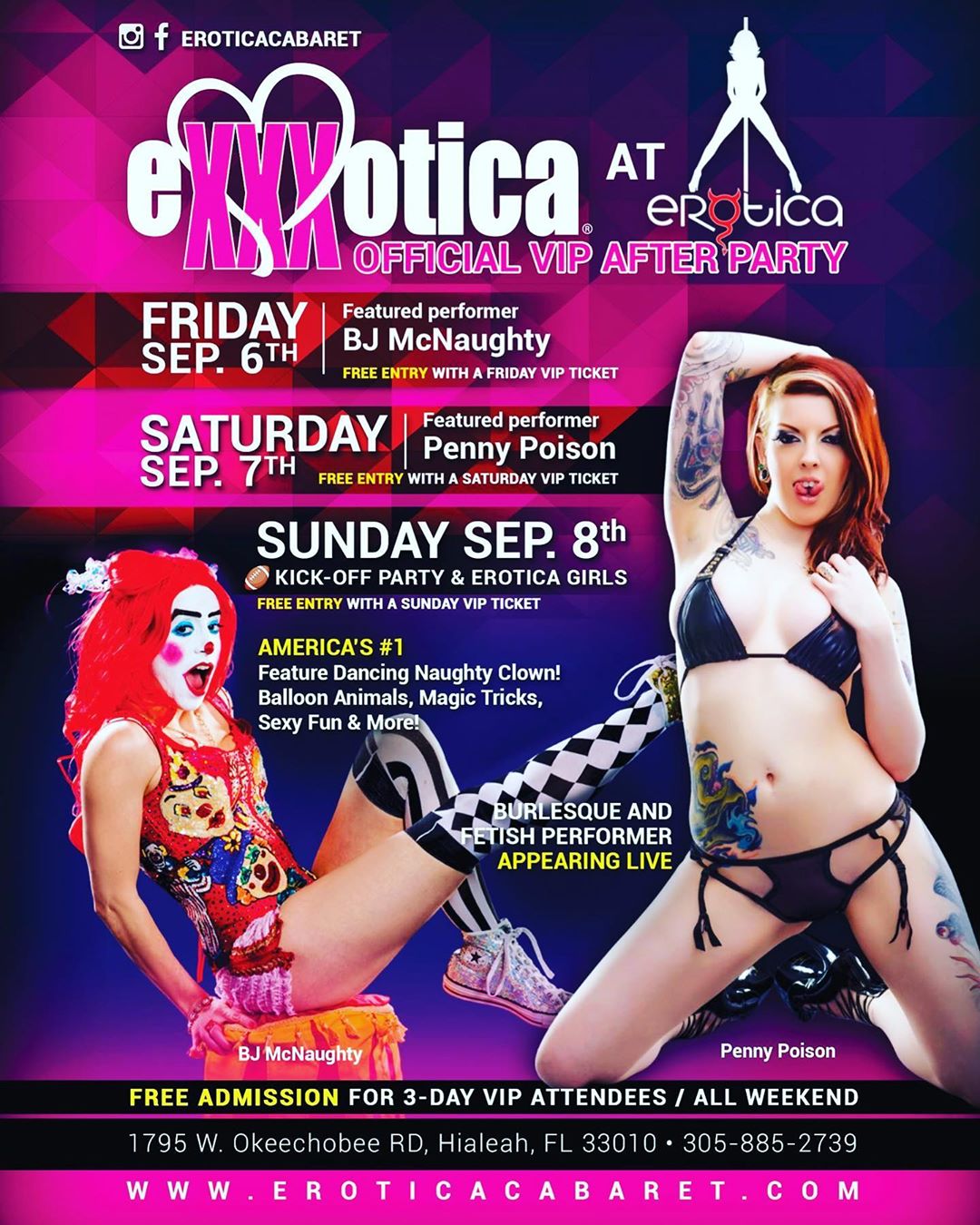Sexy & Lusty Weekend at Erotica Cabaret, Miami-Dade, Florida, United States
