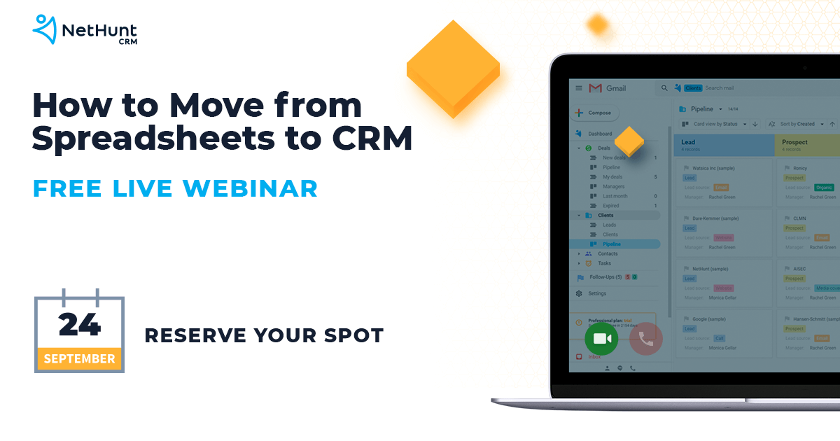 FREE LIVE WEBINAR How to Move from Spreadsheets to CRM, New York, United States