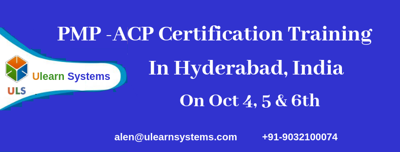 PMI-ACP Certification Training Courses in Hyderabad, India, Hyderabad, Telangana, India