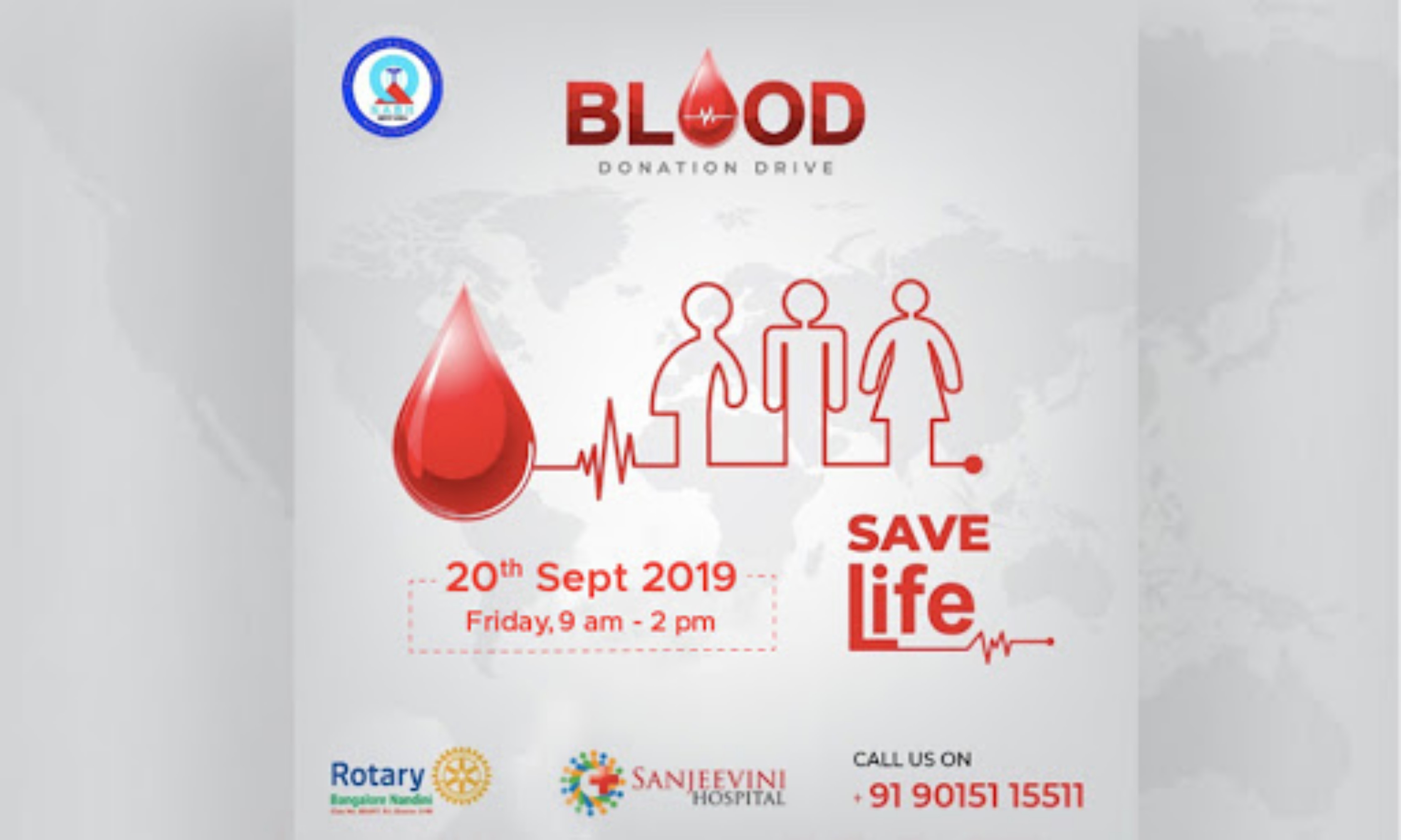 Sanjeevini Multispeciality Hospital: Blood Donation Drive, Bangalore, Karnataka, India