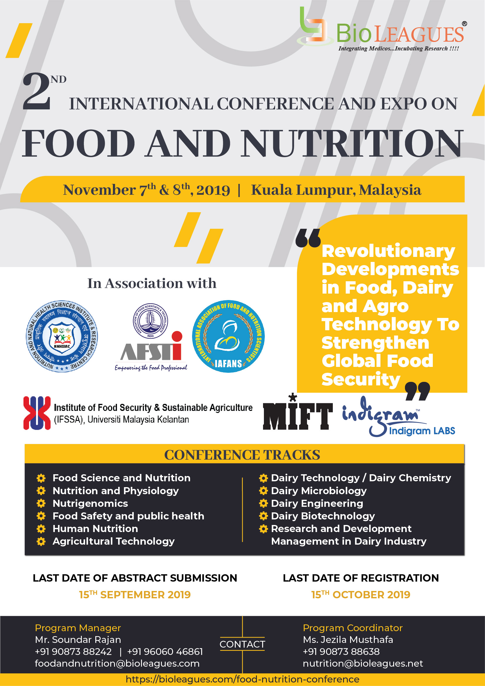 2nd International conference and expo on food & nutrition, Wilayah Persekutuan, Kuala Lumpur, Malaysia