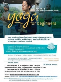 Yoga for Beginners - Free open to all 7 age And above