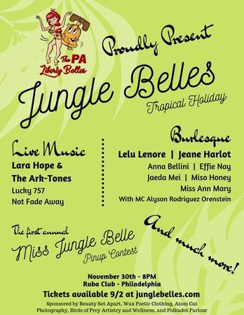 Jungle Belles Tropical Holiday with Lara Hope & The Ark-Tones and more!, Philadelphia, Pennsylvania, United States