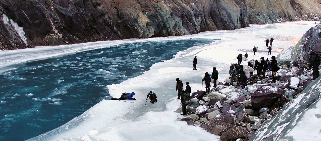 Chadar Frozen River Trek, Leh, Jammu and Kashmir, India