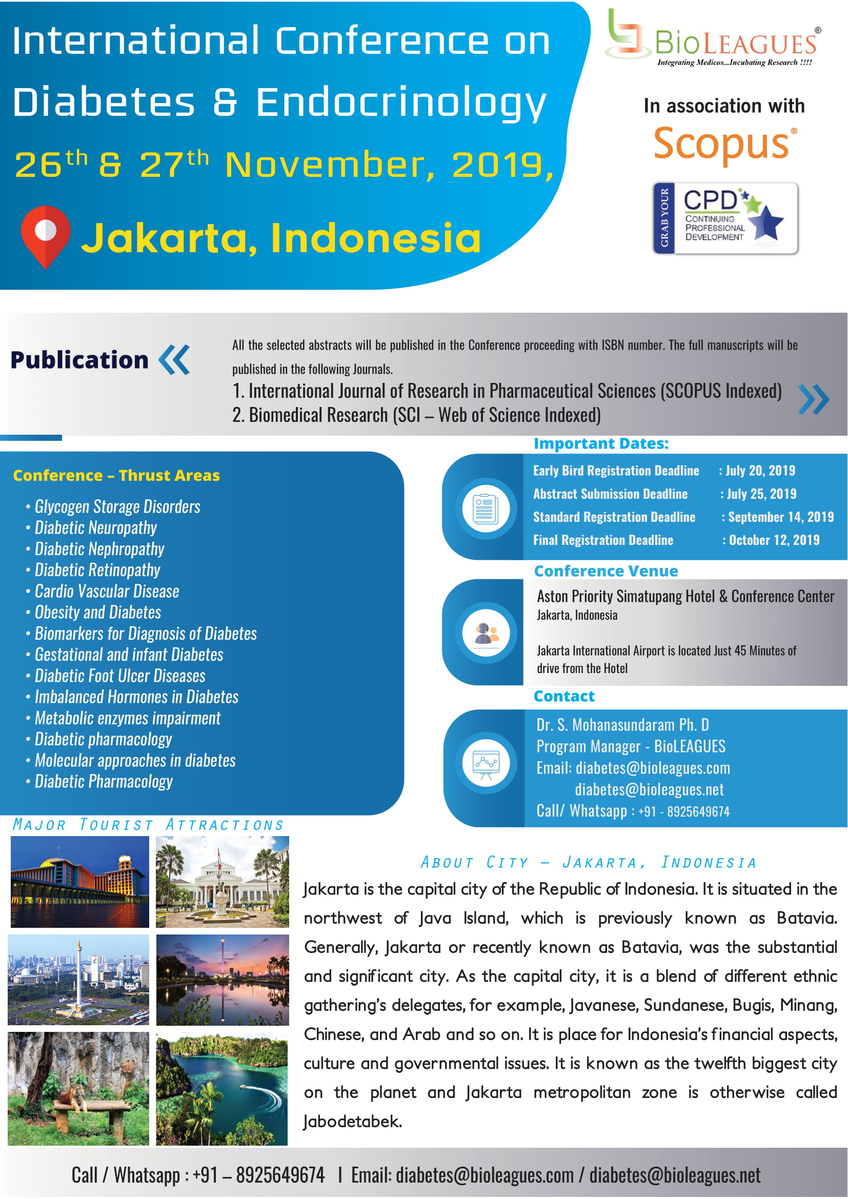 International Conference on Diabetes and Endocrinology, Daerah Khusus Ibukota, Jakarta, Indonesia